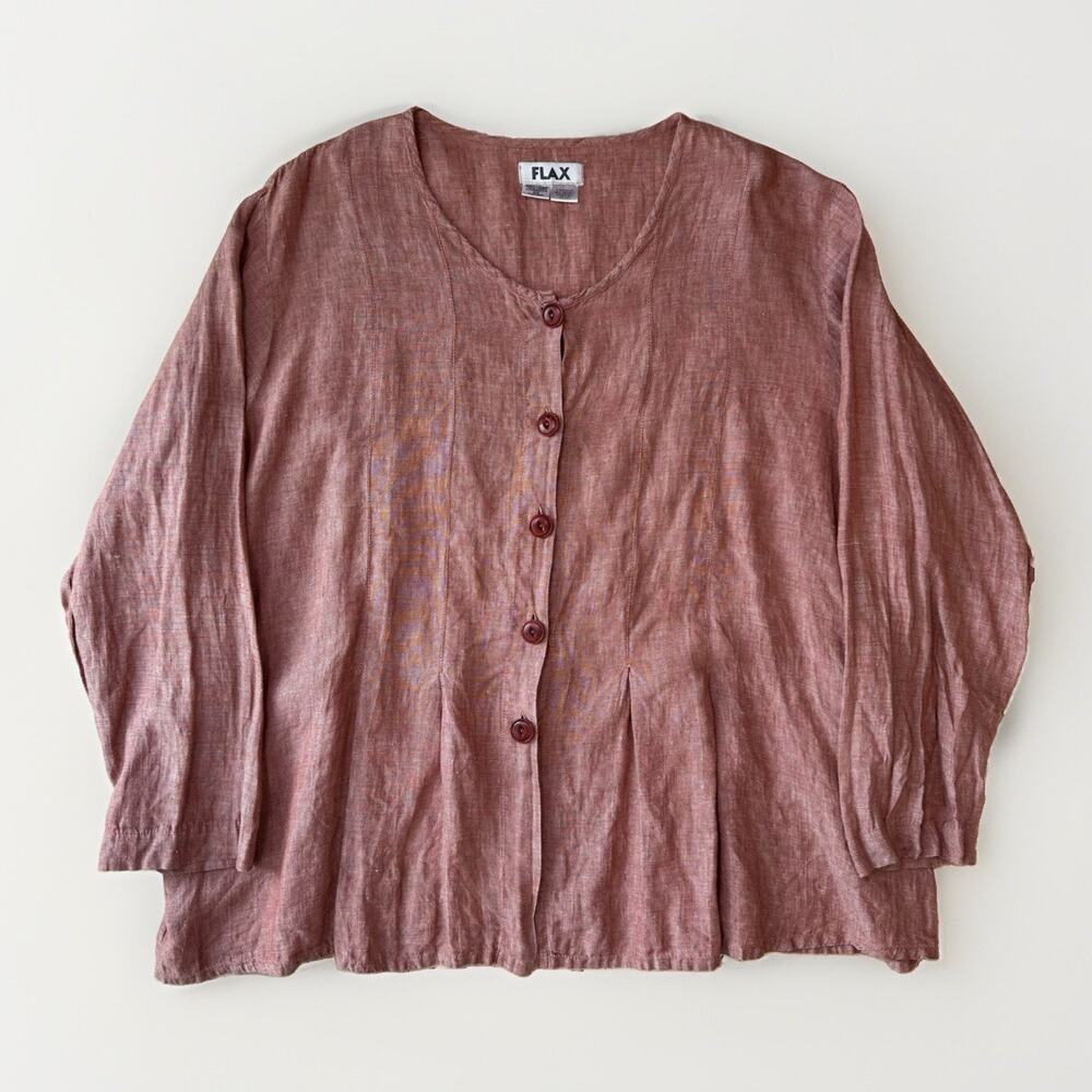 Flax Linen Tunic Women's 2G Clay Comfort Loungewear Minimalist Luxury